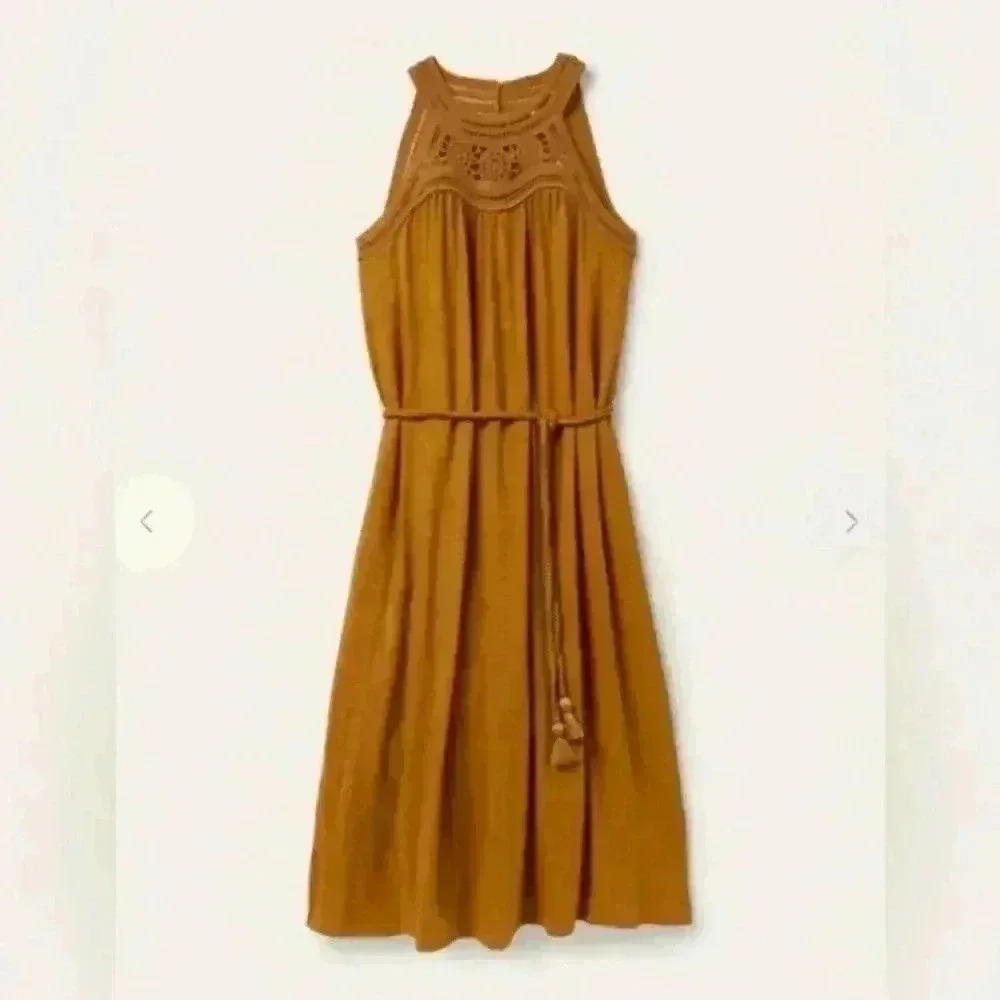 Boden Mustard Midi Dress